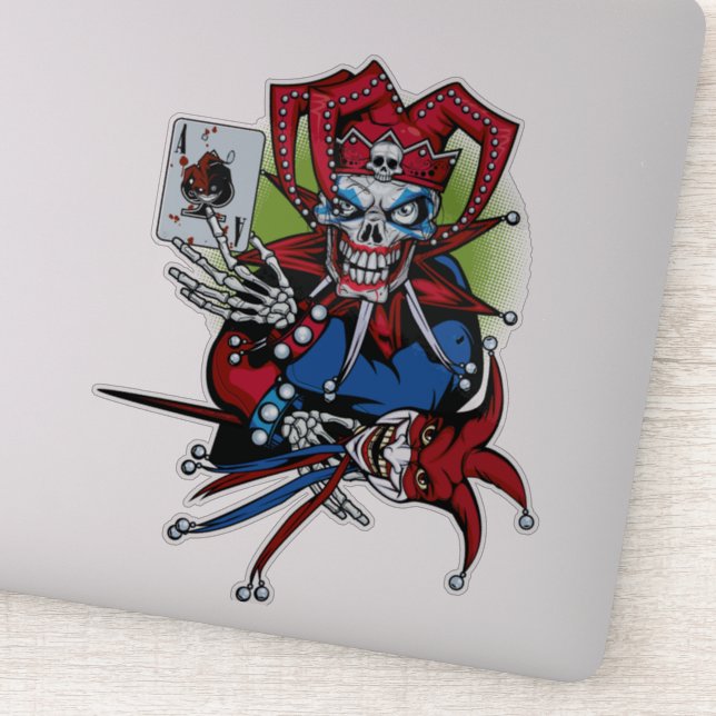 Spielkarte, Aufkleber für Joker (Detail)