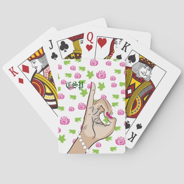 Spielkarte der wirklichen hübschen Mädchen (Rückseite)