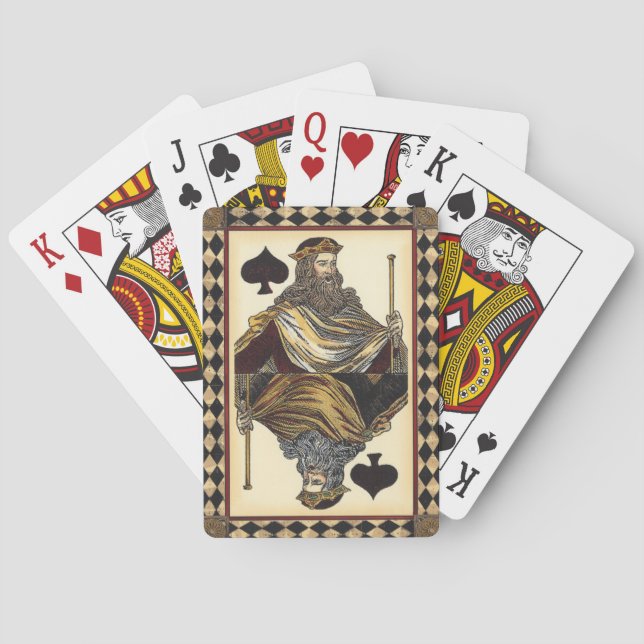Spielkarte des Königs der Spades durch das Vision  (Rückseite)