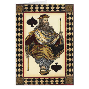 Spielkarte des Königs der Spades durch das Vision 