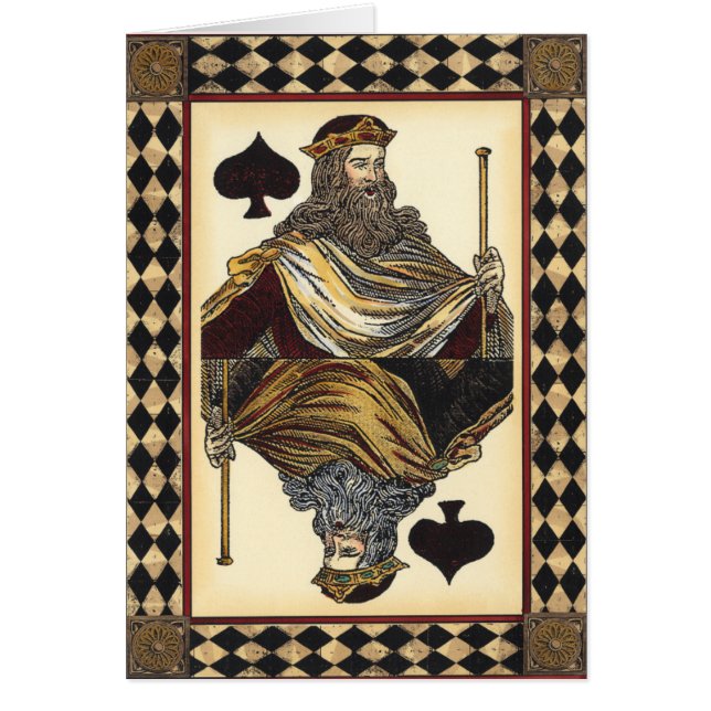 Spielkarte des Königs der Spades durch das Vision  (Vorne)
