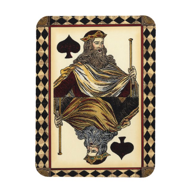 Spielkarte des Königs der Spades durch das Vision  Magnet (Vertikal)
