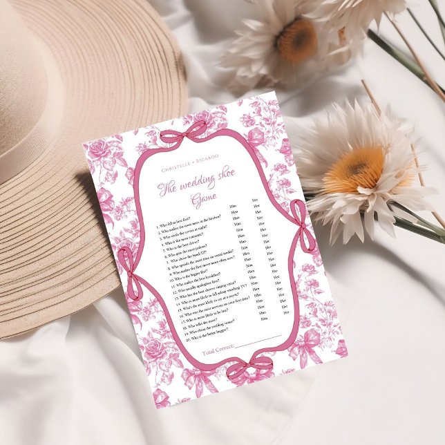 Spielkarte für das Hochzeitschuhbuch Brautparty Einladung (Von Creator hochgeladen)