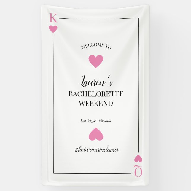 Spielkarte Las Vegas Bachelorette Empfang Banner (Vertikal)