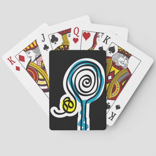 Spielkarte mit Tennisthema (Rückseite)