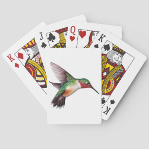 Spielkarte-Plattform mit einem Kolibri Spielkarten