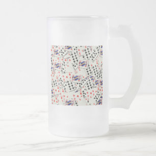 Spielkarte-Tasse Mattglas Bierglas
