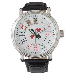 Spielkarte-Uhr Armbanduhr