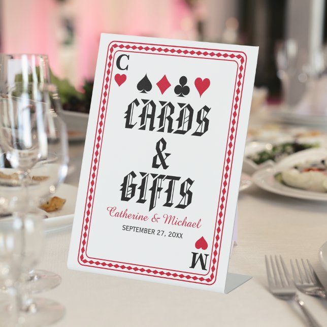 Spielkarte Vegas Casino Hochzeitskarten und Gesche Sockelschild (Von Creator hochgeladen)