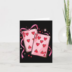 Spielkarten 6 7 Herz 67 Sechs Sieben Bogen Valent Karte