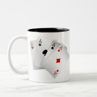 Spielkarten Anzugsherz Zweifarbige Tasse