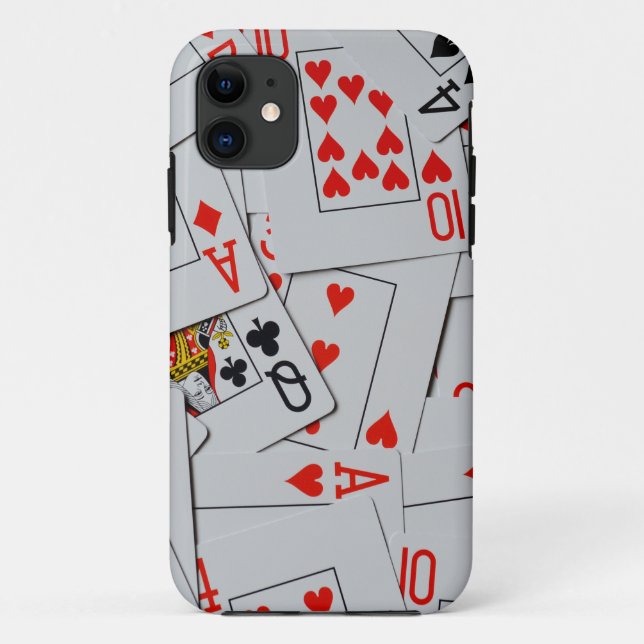 Spielkarten auf dem Deck, Case-Mate iPhone Hülle (Rückseite)