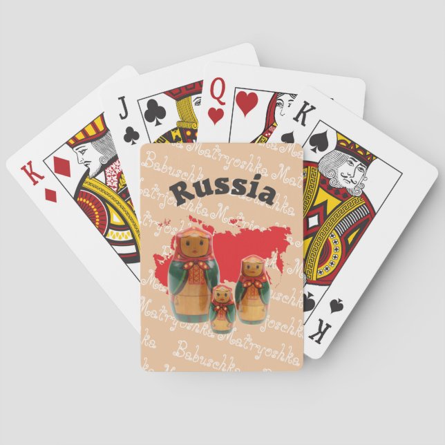 Spielkarten Babuschka Matrjoschka Matryoshka (Rückseite)