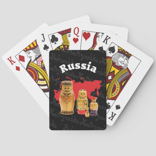 Spielkarten Babuschka Matrjoschka Matryoshka (Rückseite)