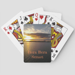 Spielkarten Bora Bora Sonnenuntergangplattform