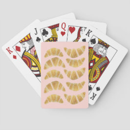 Spielkarten: Croissant Rose Wasserfarbe Spielkarten