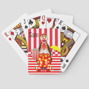 Spielkarten Deck Clown Rote Streifen Popcorn
