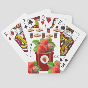 Spielkarten-Deck Erdbeeren Erdnussbutter Spielkarten