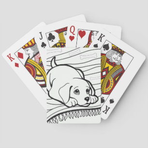 Spielkarten Deck Färbung Hund