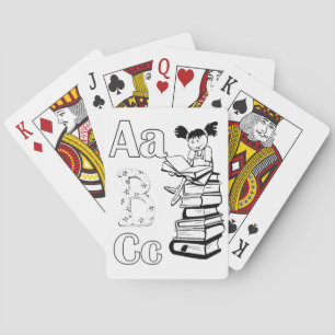 Spielkarten Deck Färbung Lesen Schule