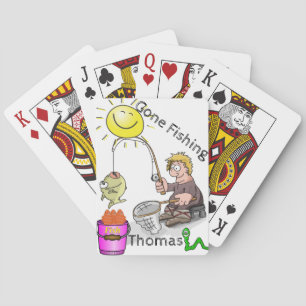 Spielkarten Deck Fischen Abgefahren Fischer Sonne