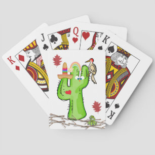 Spielkarten-Deck Kaktus Vogel Spielkarten