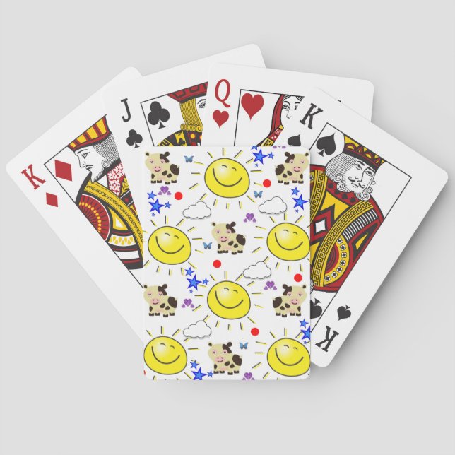 Spielkarten Deck Kühe Sonne (Rückseite)