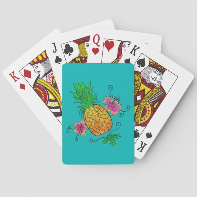 Spielkarten der Ananas-Illustrations-| (Rückseite)