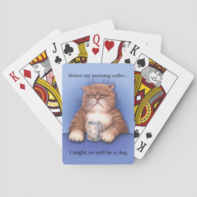 Spielkarten der Kaffee-Katze (Rückseite)