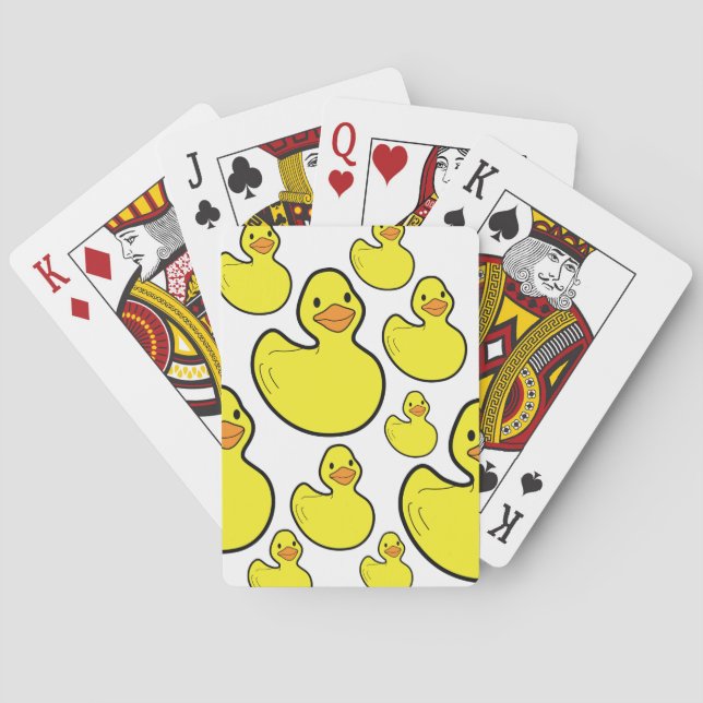 Spielkarten der niedlichen Gummiente (Rückseite)