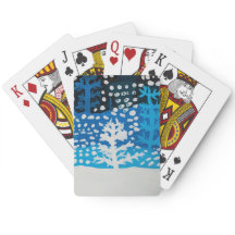 Spielkarten der Winterkunst