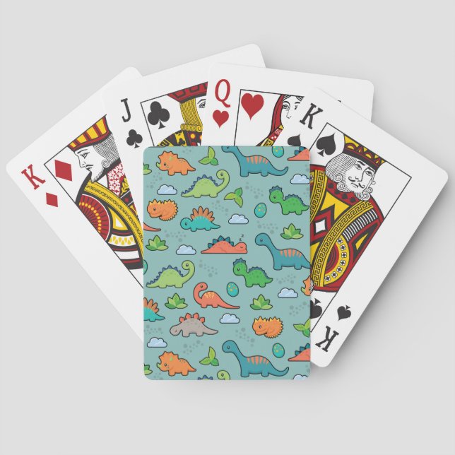 Spielkarten des Dinosaurier-Spaßes (Rückseite)