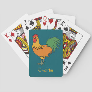 Spielkarten des Hahn-individuellen Namens u.