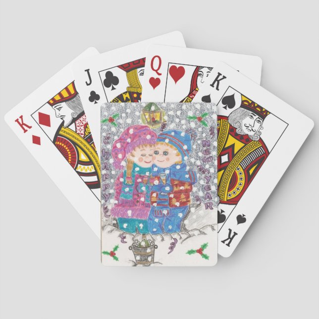Spielkarten des neuen Jahres 1 (Rückseite)