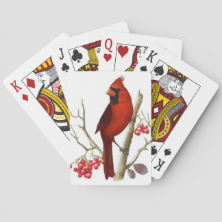 Spielkarten des roten Kardinals