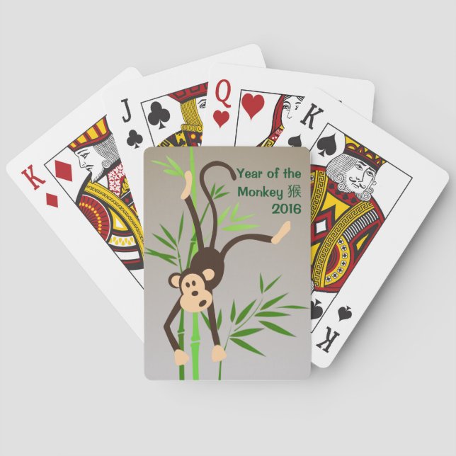 Spielkarten des Tierkreis-Affen (Rückseite)