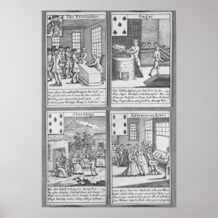 Spielkarten, die gegenwärtiges kommerzielles poster