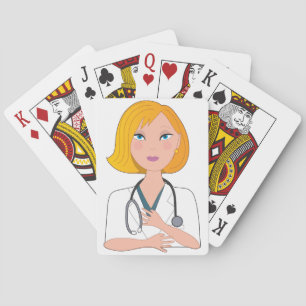 Spielkarten Doktor-With A Stehoscope