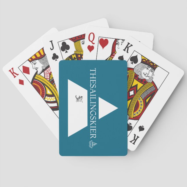 Spielkarten für Segeln und Skier, Kartenspielgesch (Rückseite)