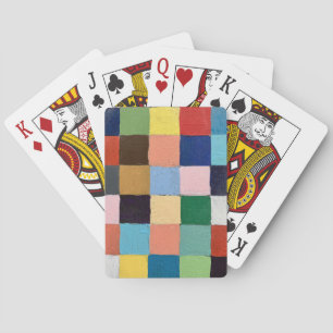 Spielkarten in funkigen Quadraten