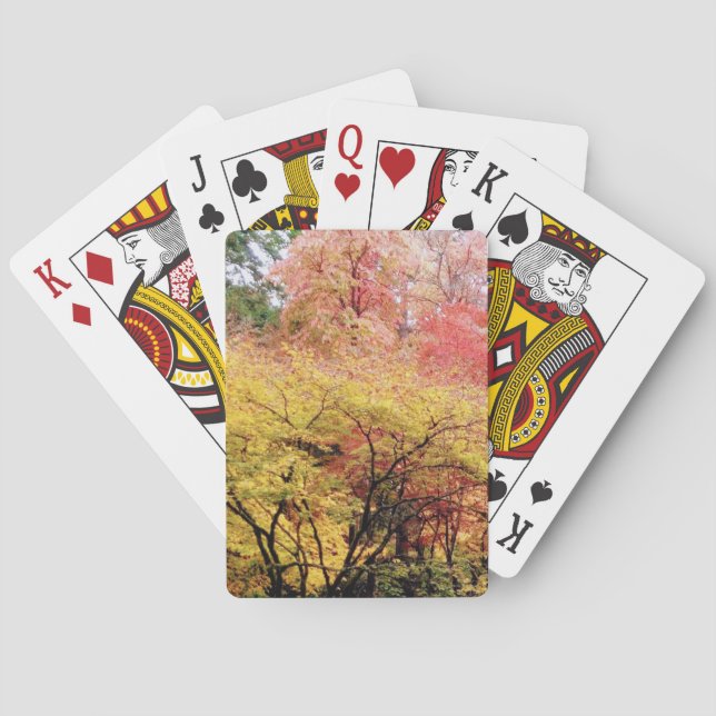Spielkarten in Herbstfarben (Rückseite)