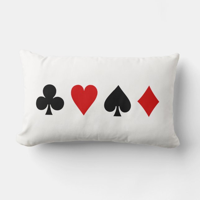 Spielkarten Karten Kartenspielen Diamant Club Hörs Lendenkissen (Vorderseite)