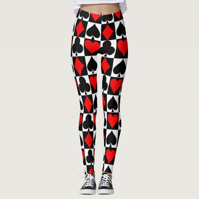 Spielkarten Leggings (Vorderseite)