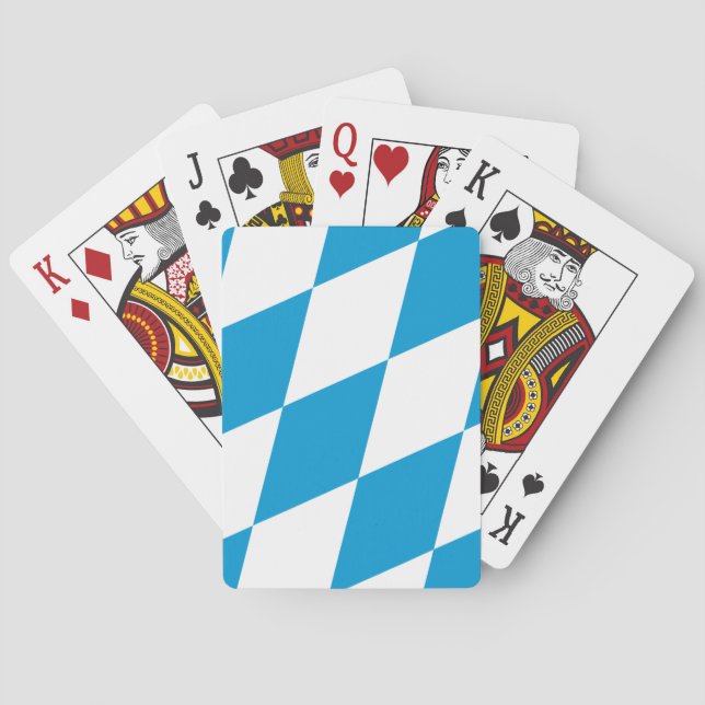 Spielkarten mit der Flagge Bayerns (Rückseite)