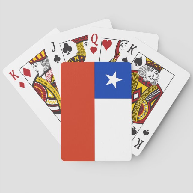Spielkarten mit der Flagge Chiles (Rückseite)