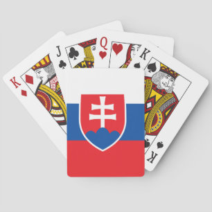 Spielkarten mit der Flagge der Slowakei