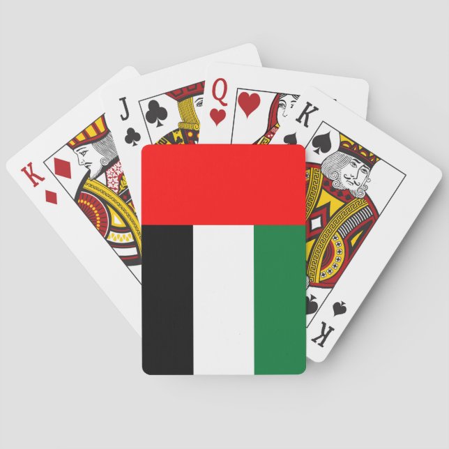 Spielkarten mit der Flagge der VAE (Rückseite)