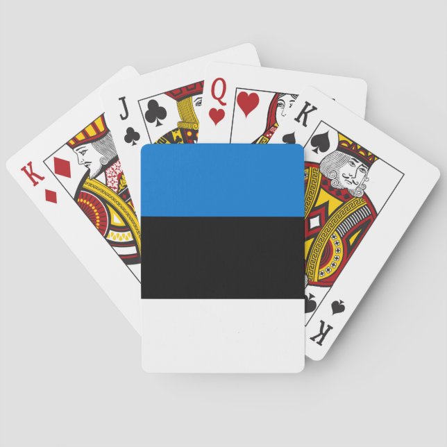Spielkarten mit der Flagge Estlands (Rückseite)