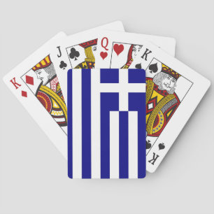 Spielkarten mit der Flagge Griechenlands
