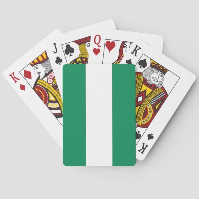 Spielkarten mit der Flagge Nigerias (Rückseite)